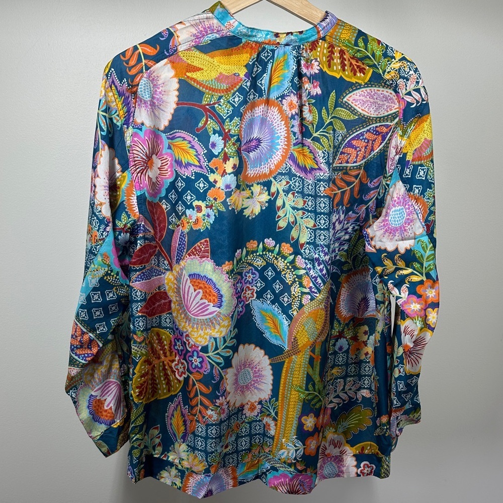 Johnny Was WILD KALANI BLOUSE silk women’s - Picture 10 of 11